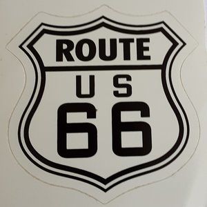 FREE Route 66 Vinyl Decal Sticker 3" With Route 66 Tapestry Rolling Tote Bag
